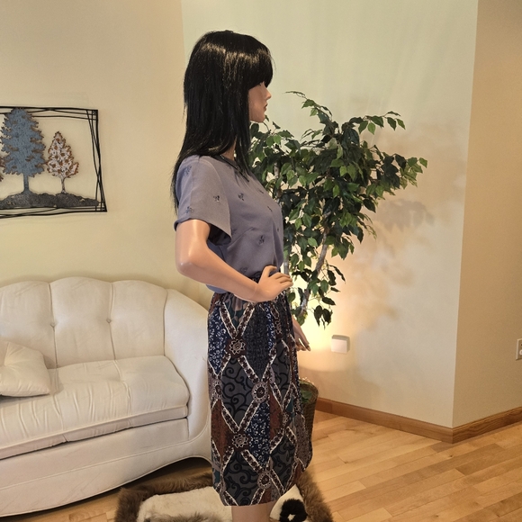 Sig Sport Skirt Elastic Waist Multi-Color Print Size Small - Picture 4 of 11